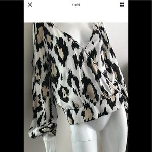 Sheri Bodell long sleeve cold shoulder blouse